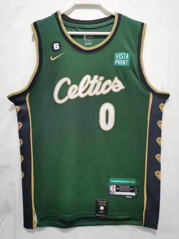 Men Boston Celtics #0 Tatum Green Nike City Edition 22-23 NBA Jersey
